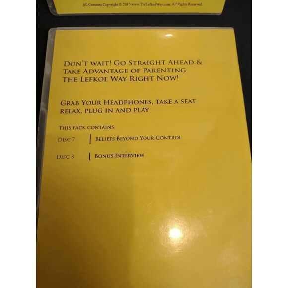 Parenting the Lefkoe Way 8 CD Set Complete - Picture 5 of 6